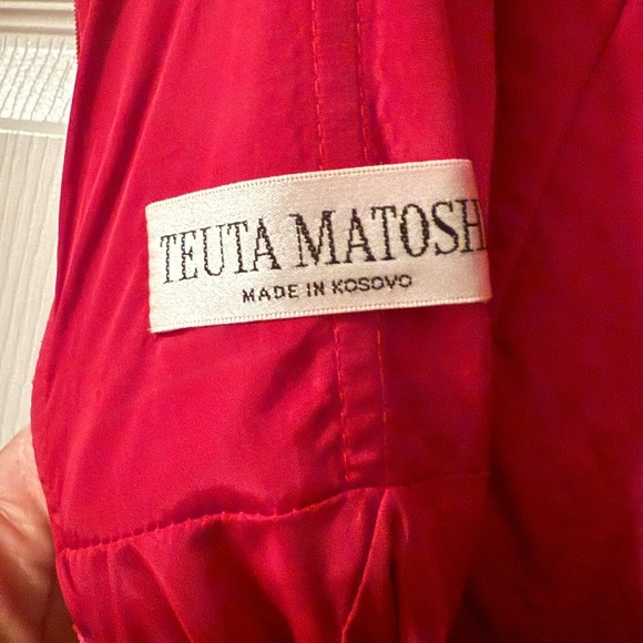 Teuta Matoshi Forever Carmine Burgundy Sequin Midi Dress - Picture 7 of 10